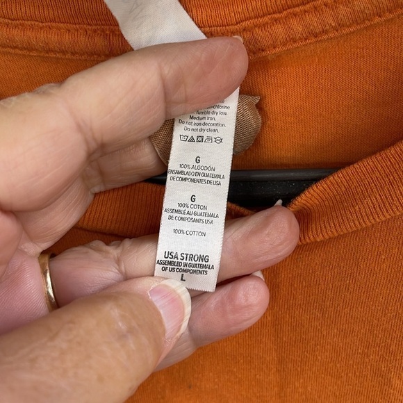 Bella + Canvas Large women’s t shirt Alec Benjamin . Orange with white lettering - Picture 7 of 7